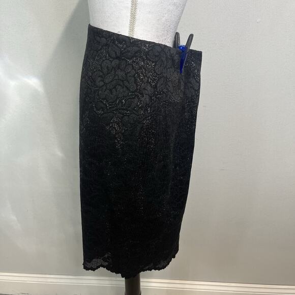 Liz Claiborne Skirt size 10 Black Lace Straight Pencil Knee Cocktail Wedding - Picture 5 of 8